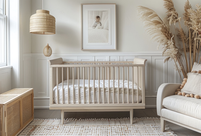 Desain Interior Kamar Tidur Bayi yang Simpel dan Elegan