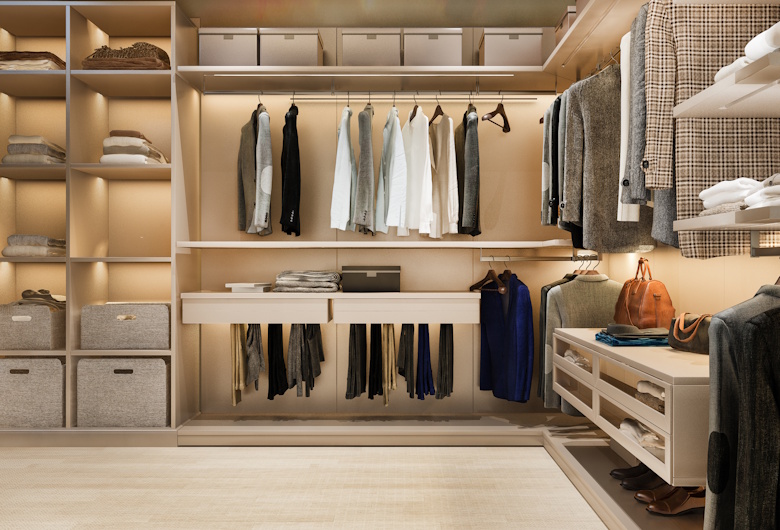 7 Ide Desain Walk-in Wardrobe Minimalis Modern, Bikin Lemari Rapi dan Estetik