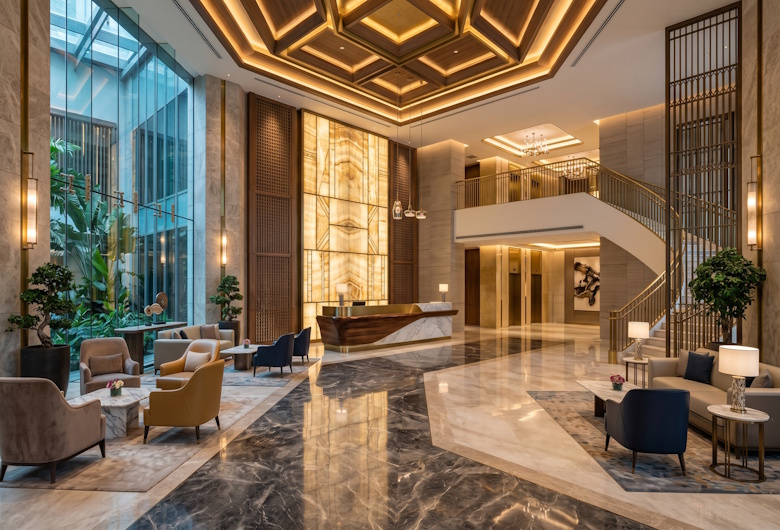Interior Resepsionis Hotel yang Profesional dan Memberikan Kesan Pertama Terbaik